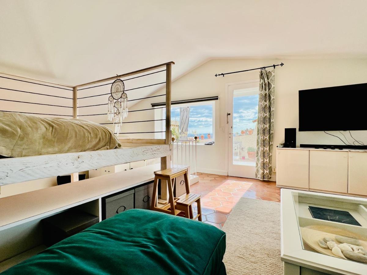 Penthouse Studio Privee Couple Ou Famille- La Maison Searle A Tourtour Exterior foto